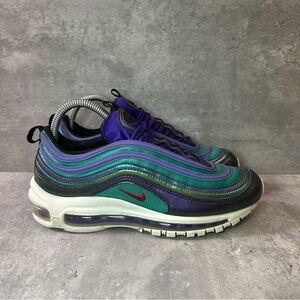 Nike Air Max 97 Running Shoes AV3181-500 Womens sz 8 - purple/green
